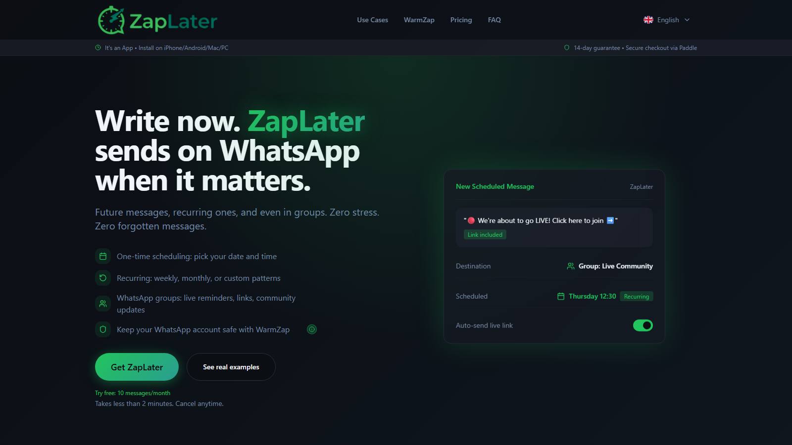 Anteprima ZapLater