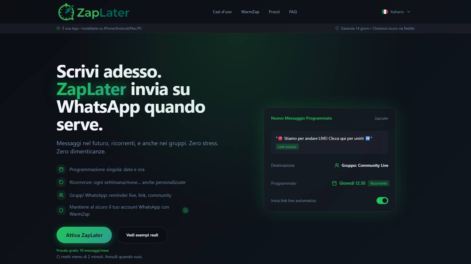 Anteprima ZapLater