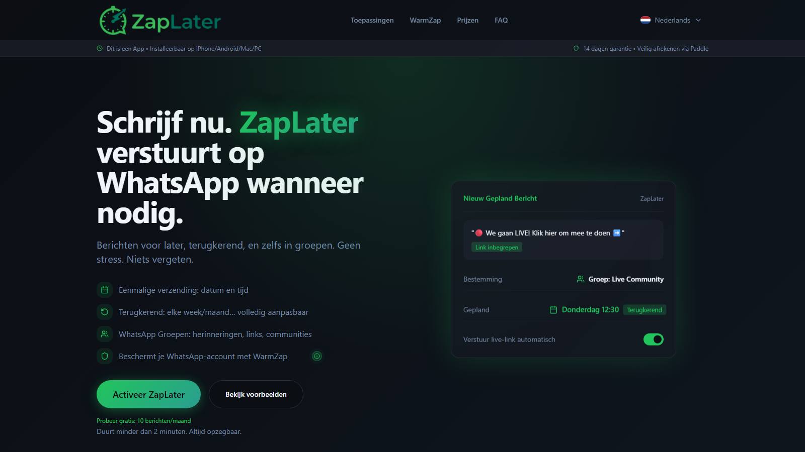 Anteprima ZapLater